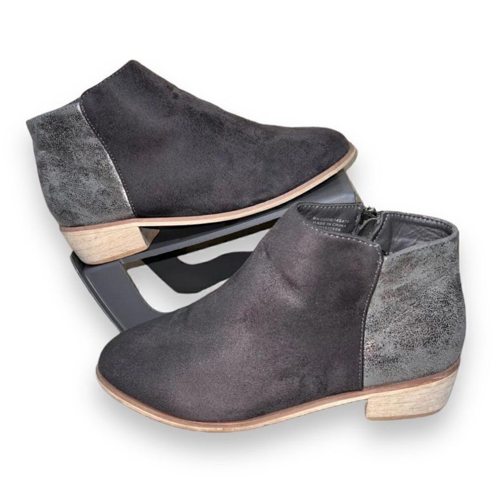 Primark Comfort Fit Side Zip Ankle Boots Grey Women's 8